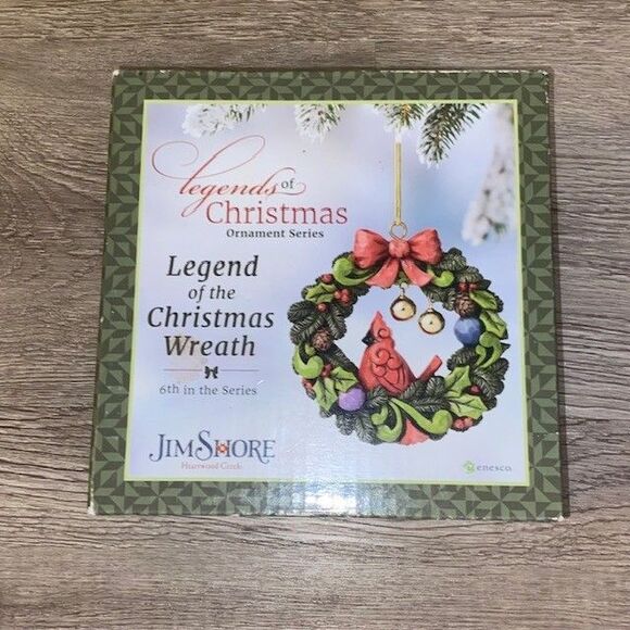 Jim Shore Enesco Legend of the Christmas Wreath Cardinal Tree Ornament #6002801 - Picture 1 of 8